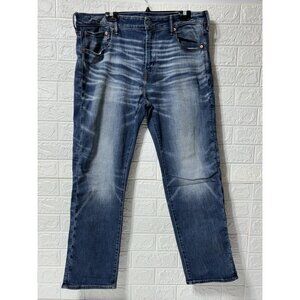 American Eagle Men's Original Straight Jeans 38x32 Blue Airflex+ Temp Tech